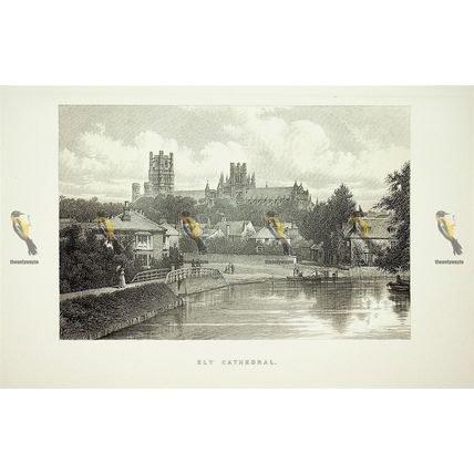 Ely Cathedral, Cambs, England, Book Illustration (Print), 1895