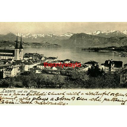 Luzern Und Die Alpen (Lucerne), Switzerland, Goetz, Postcard