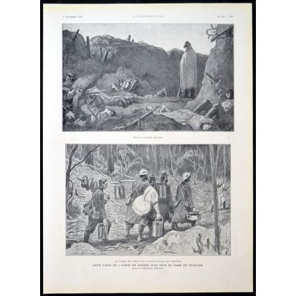 IN THE CONQUERED TRENCH 1915 Georges Leroux FRANCE WORLD WAR I PRINT