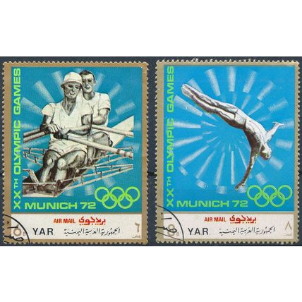 Olympic Games, Munich: 6b & 8b - Yemen YAR 1971 - F H - MiNr 1468/9