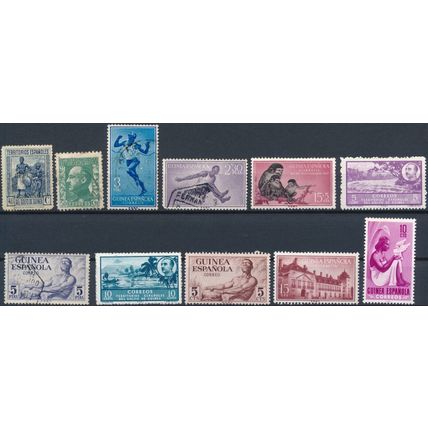 13x Stamp Mix - Spanish Guinea - F H & NM H - Commemorative & Definitive