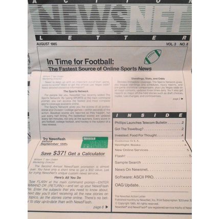NewsNet Action Letter, 11 issues lot, 1985-1986. Electronic news service.