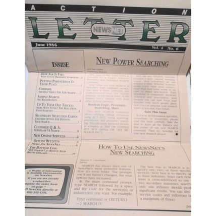 NewsNet Action Letter, 11 issues lot, 1985-1986. Electronic news service.