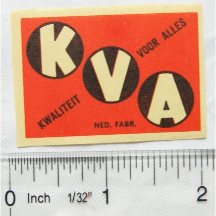 vintage Matchbox Label - Kwaliteit Voor Alles