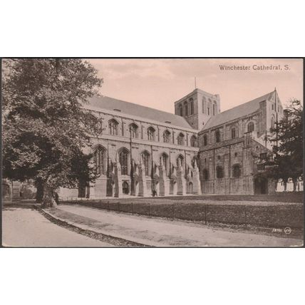 South, Winchester Cathedral, Hampshire, c.1910s - Valentine's Postcard