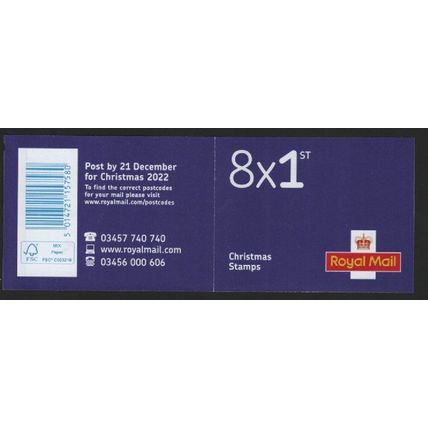Christmas 2022 8 x 1st stamp booklet