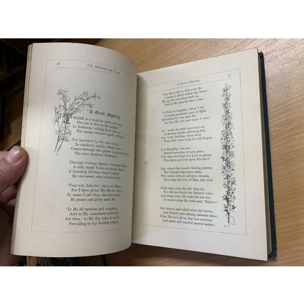 1880 "LIFE MOSIAC" FRANCES RIDLEY HAVERGAL ILLUSTRATED LARGE ANTIQUE BOOK (P5)