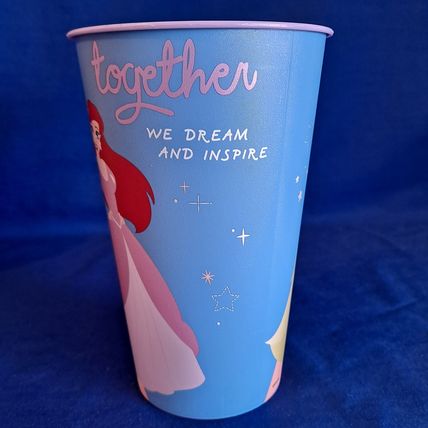 New ZAK Lot 4 Disney PRINCESS TUMBLERS Plastic Drink Cups Water Juice Milk