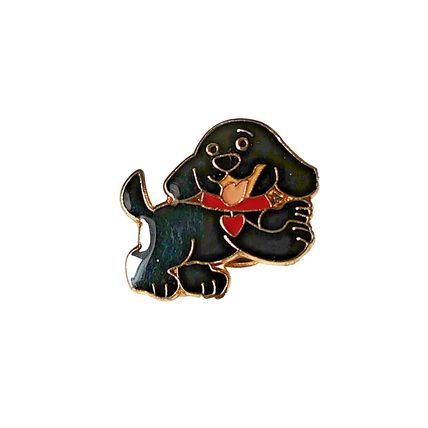 Cute Dog Enamel Pin Badge Glossy Collectable 2.0 cm x 1.6 cm Lapel BA111
