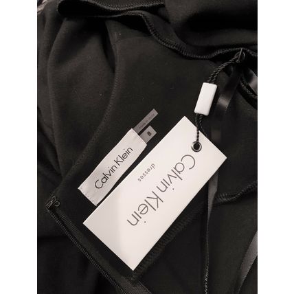 Calvin Klein Black Rayon Sheath Dress 8 -10 UK