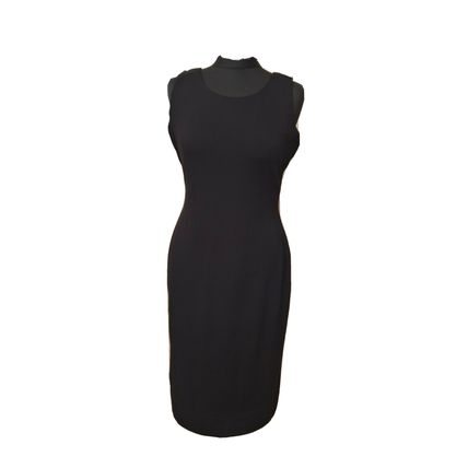 Calvin Klein Black Rayon Sheath Dress 8 -10 UK
