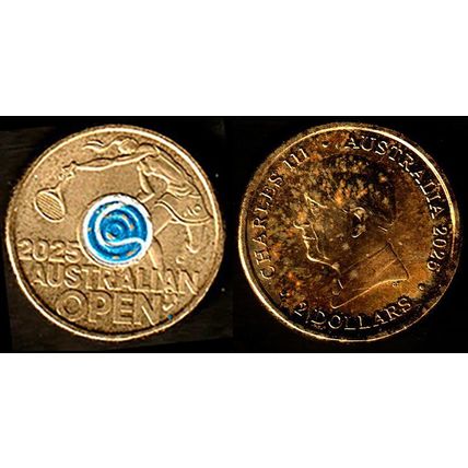 Australia Two Dollar 2025 Used Coin $2 Australian Open Womens Tennis KC III