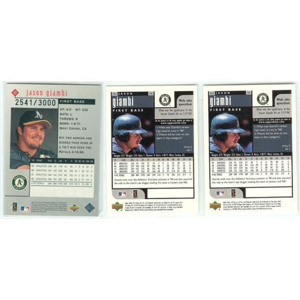 Jason Giambi 9x card lot incl Insert