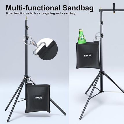 LINCO Backdrop Stand for Parties Kit 10X7 Ft Adjustable Back Drop Photography St