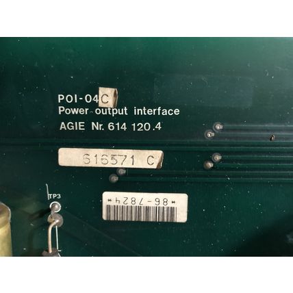 AGIE P01-04C 614 120.4 POWER OUTPUT INTERFACE AGIEPULS MM WIRE EDM CONTROL,TO