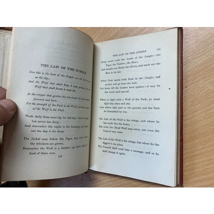 1918 RUDYARD KIPLING "SONGS FROM BOOKS" FICTION RED LEATHER BOOK (P3)