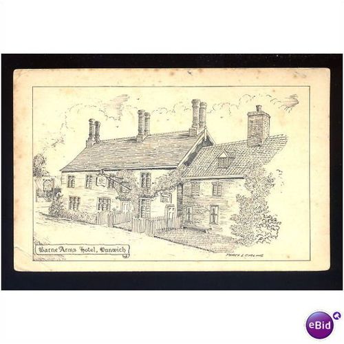 Suffolk DUNWICH Barne Arms Hotel Greetings Card
