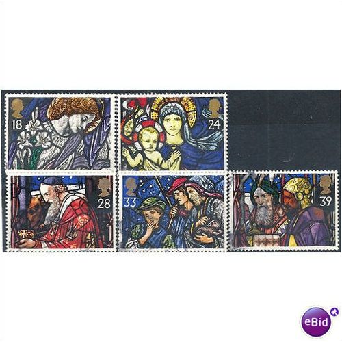 1992 Christmas Set SG1634-1638 Fine/Very Fine Used