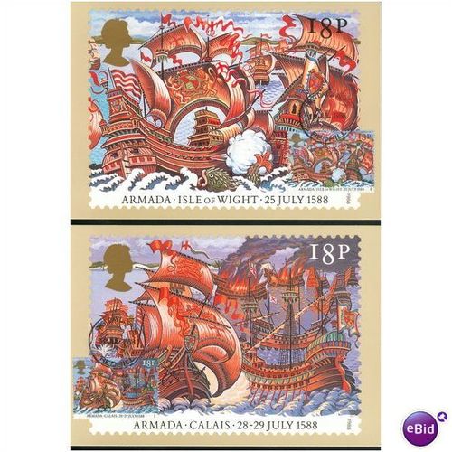 GB PHQ + FDI 1988 - Spanish Armada 400th Anniversary