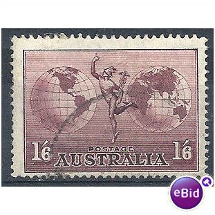 Australia 1937 SG153a 1s6d Dull Purple Fine Used .