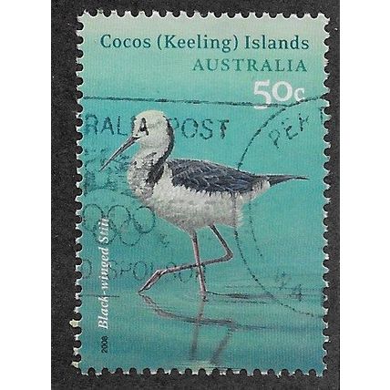 CKI 2008 50c 'BIRDS - BLACK WINGED STILT' FINE USED (EBID70-951)
