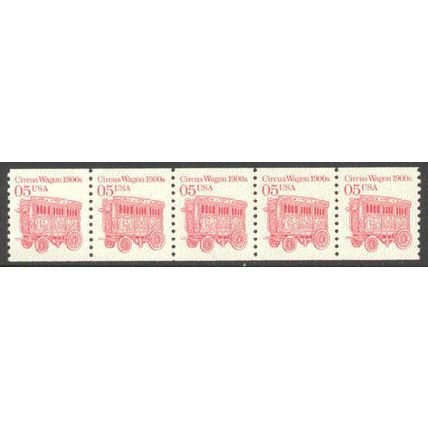 2452a 5c Circus Wagon Very Fine MNH Dry Gum PNC 1/5 P0808