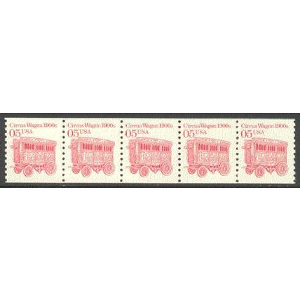 2452 5c Circus Wagon Fine MNH Dry Gum PNC 1/5 P0813