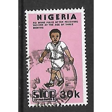 NIGERIA 1984 STOP POLIO CAMPAIGN 30K HEALTHY CHILD SG 468 FINE USED#3