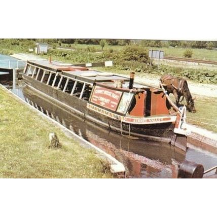 Kennet Valley Ship Boat Horse Barge Kintbury River Postcard