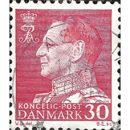 DENMARK, King Frederick IX, red 1961, 30ore, #4