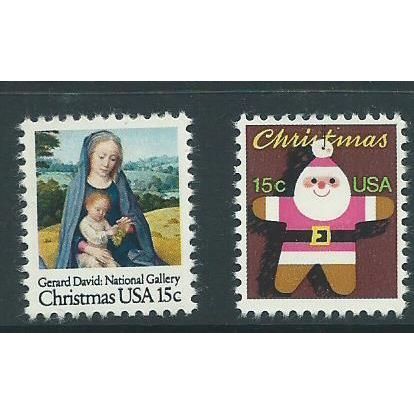 usa america stamps mnh set christmas sg1771 sg 1772 sg 1771