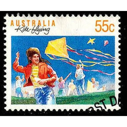 Australia 1989 Sport 55c Kite-flying Used Stamp.