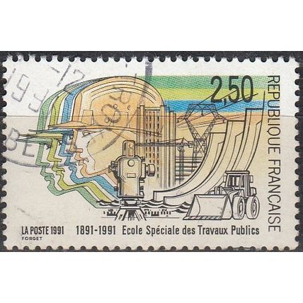 France 1991 Michel 2861 O Cote (2008) 1.00 € Ecole Spéciale des Travaux Publics