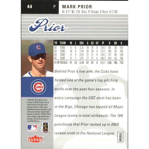 2006 Fleer Ultra Mark Prior #44