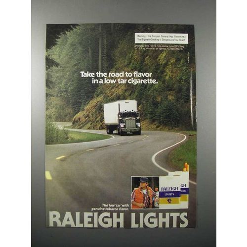 1981 Raleigh Lights Cigarette Ad - Take the Road