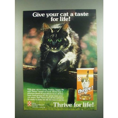 1984 Purina Thrive! Cat Food Ad - A Taste for Life