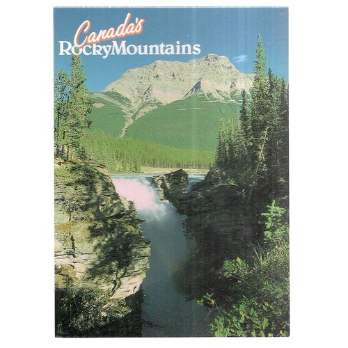 ATHABASKA FALLS , Canadian Rockies.. unused vintage postcard. =