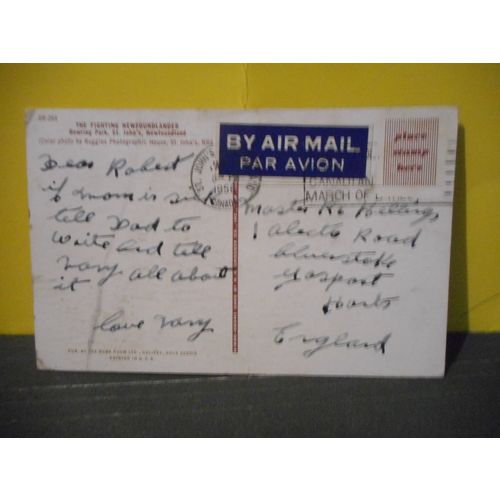 The Fighting Newfoundlander,Bowring Park,Vintage Postcard,WWI,Regiment