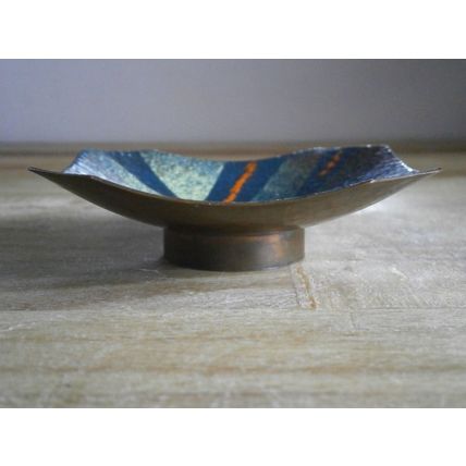 Small Enamelled Copper Trinket Dish