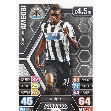 Match Attax 2013/2014 Extra U44 Sammy Ameobi Newcastle United