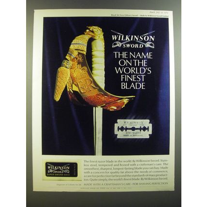 1964 Wilkinson Sword Razor Blades Advertisement
