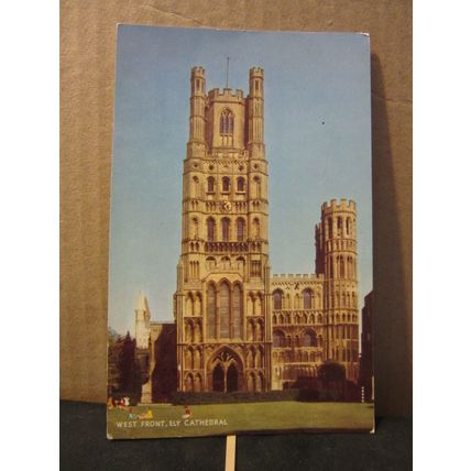 WEST FRONT, ELY CATHEDRAL, Cambridgeshire used postcard J. Salmon 1961 pm =