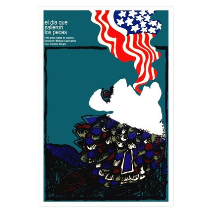 Spanish movie Poster 4 film"FISH.American Flag"US art.Home room design interior