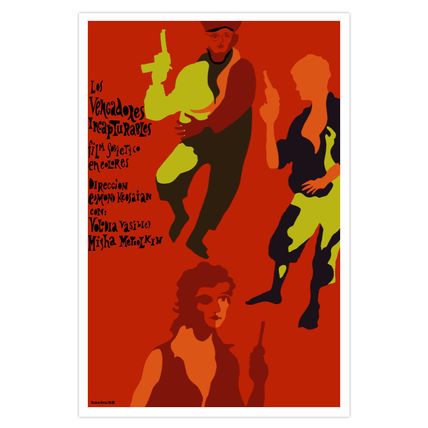 Movie Poster 4 Russian film AVANGERS.Soviet.Home room interior design in spanish