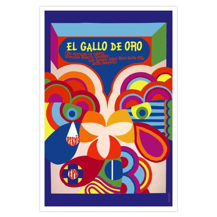 Movie Poster 4 Mexico film GALLO DE ORO.Cockfight.Home room interior art design.