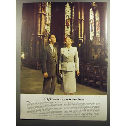 1952 British Travel Association Ad - photo by Toni Frissell - Kings