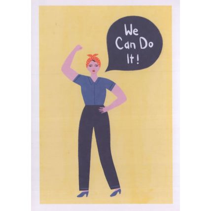 Rosie The Riveter J Howard Miller WW2 Female Workers Rights Postcard