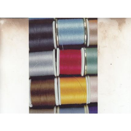 Cotton Machine Reels Stacking Stacked Up Sewing Modern Art Unique Photo Postcard