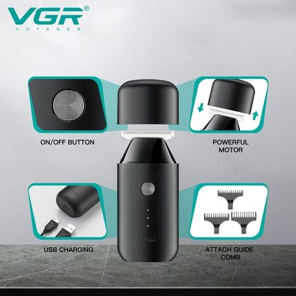 VGR Mini Hair Clipper Professional Zero Gap Cordless Beard Trimmer Rechargeable