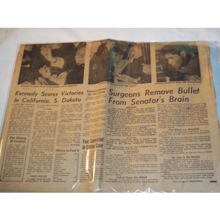 Memphis Press-Scimitar Newspaper, June 5, 1968, Vintage